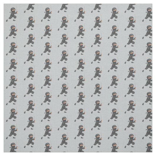 Grijze Ninja Design Fabric Stof (Swatch)