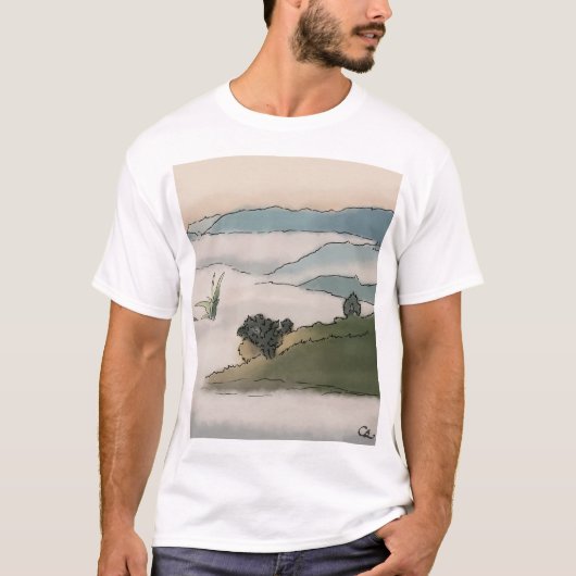 Grijze ochtenden t-shirt (Voorkant)