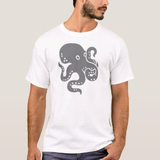 Grijze Octopus Mannen T-Shirt