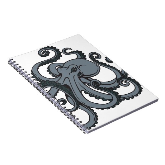 Grijze octopus notitieboek (Rechterzijde)