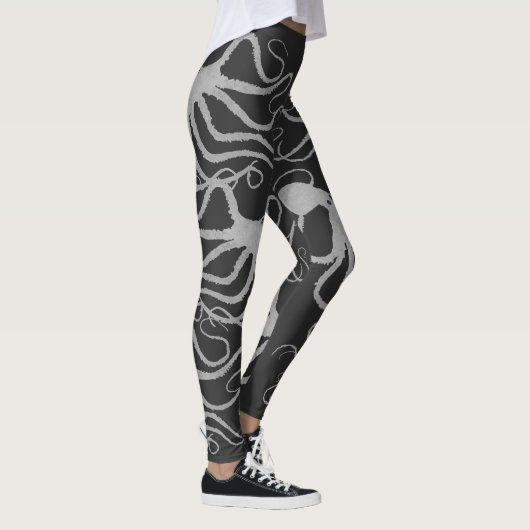 Grijze Octopus op Uw Kleur - Leggings (Rechts)