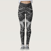 Grijze Octopus op Uw Kleur - Leggings (Voorkant)