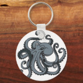 Grijze octopus sleutelhanger (Voorkant)