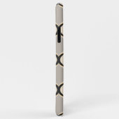 Grijze Oker Mosterd Geel Ivoor Ogee Wave Patroon Case-Mate iPhone Case (Achterkant/rechts)