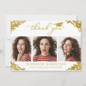 Grijze olie op witte bodem Dank je wel Kaart (Voorkant)