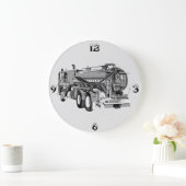 Grijze olie voor brandweerauto's, gebilderd grote klok (Huis)