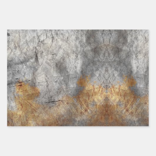  Grijze olievlek Inpakpapier Vel (Voorkant 3)