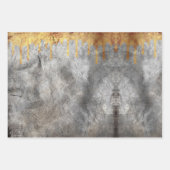  Grijze olievlek Inpakpapier Vel (Voorkant)