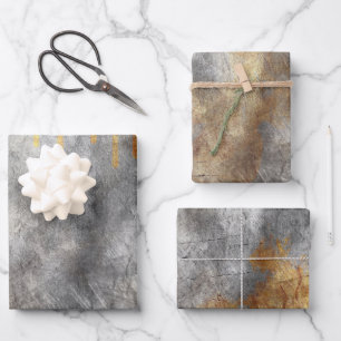  Grijze olievlek Inpakpapier Vel