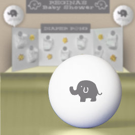 Grijze Olifant Baby shower Luier Pong Ball