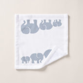 Grijze Olifant Badkamer Handdoek Set (Wasdoekje)
