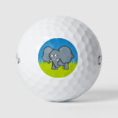 Grijze olifant cartoon golfballen (Voorkant)