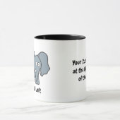 Grijze olifant cartoon mok (Midden)