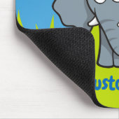 Grijze olifant cartoon muismat (Hoek)