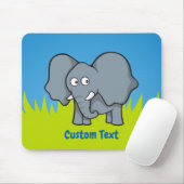 Grijze olifant cartoon muismat (Met muis)