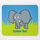 Grijze olifant cartoon muismat (Voorkant)