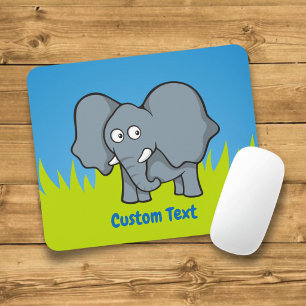 Grijze olifant cartoon muismat