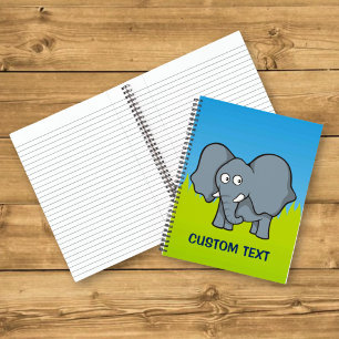 Grijze Olifant Cartoon Notitieboek