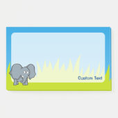 Grijze Olifant Cartoon Post-it® Notes (Voorkant)