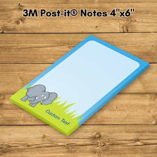 Grijze Olifant Cartoon Post-it® Notes