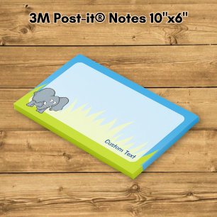 Grijze Olifant Cartoon Post-it® Notes