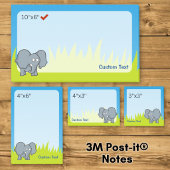 Grijze Olifant Cartoon Post-it® Notes