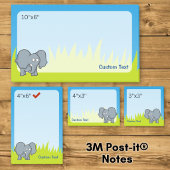 Grijze Olifant Cartoon Post-it® Notes