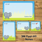 Grijze Olifant Cartoon Post-it® Notes