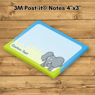 Grijze Olifant Cartoon Post-it® Notes