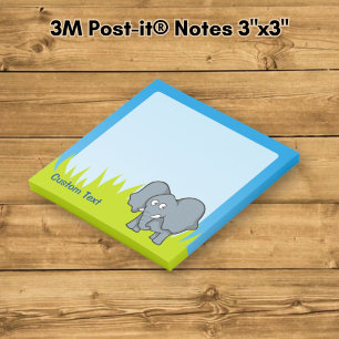 Grijze Olifant Cartoon Post-it® Notes
