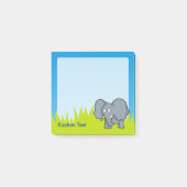 Grijze Olifant Cartoon Post-it® Notes (Voorkant)