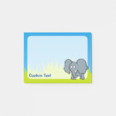 Grijze Olifant Cartoon Post-it® Notes (Voorkant)