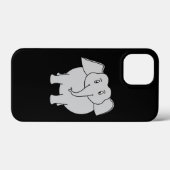 Grijze olifant. Case-Mate iPhone case (Achterkant (horizontaal))