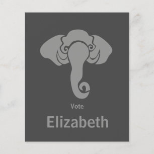 Grijze Olifant Familie Thuis Adres Republikein Flyer