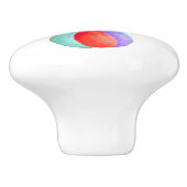 Grijze olifant grillige waterverf circus deurknop keramische knop (Zijkant)