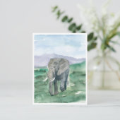 Grijze olifant in de jungle briefkaart (Staand voorkant)