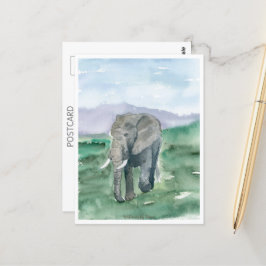 Grijze olifant in het Oerwoud Briefkaart