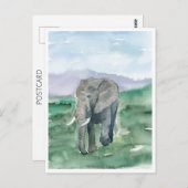Grijze olifant in het Oerwoud Briefkaart (Voorkant / Achterkant)