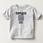 Grijze olifant kinder shirts (Voorkant)