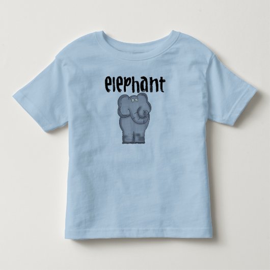 Grijze Olifant Kinder Shirts (Voorkant)