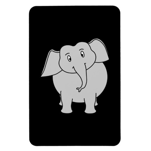 Grijze olifant. magneet (Verticaal)