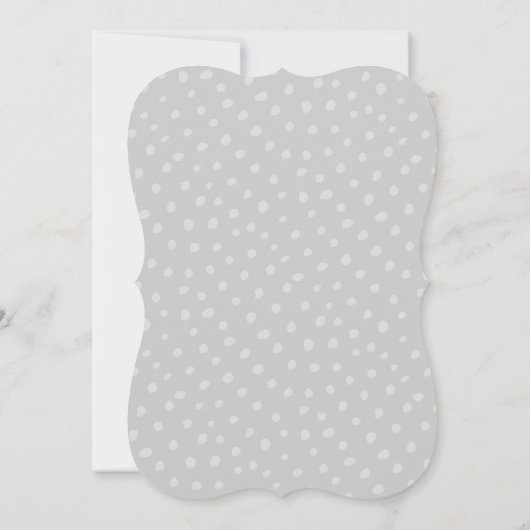 Grijze Olifant Moderne Baby Shower Kaart (Achterkant)
