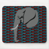 Grijze olifant muismat (Voorkant)