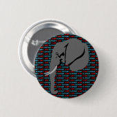 Grijze olifant ronde button 5,7 cm (Voorkant /achterkant)