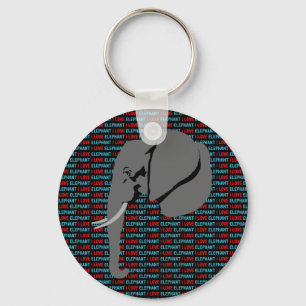 Grijze olifant sleutelhanger