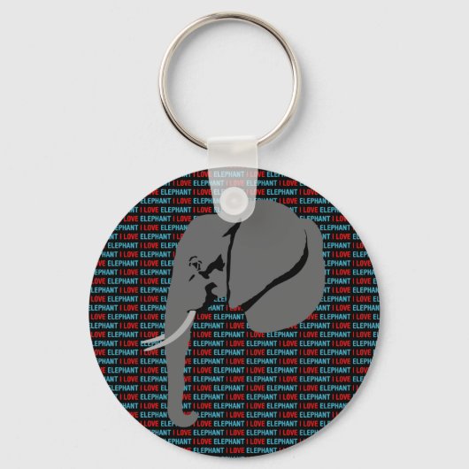 Grijze olifant sleutelhanger (Voorkant)