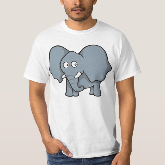 Grijze olifant t-shirt (Voorkant)