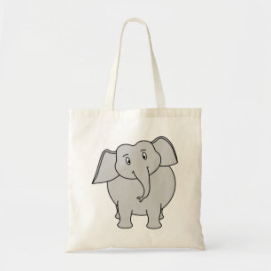 Grijze olifant tote bag