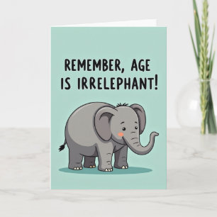Grijze Olifant Verjaardagskaart Kaart