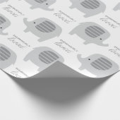 Grijze olifanten met Baby ompakken Cadeaupapier (Hoek)
